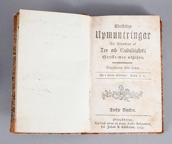 PARTI BÖCKER, 6 st, bl.a "Memorabilium", Johannis Schefferi, 1672.