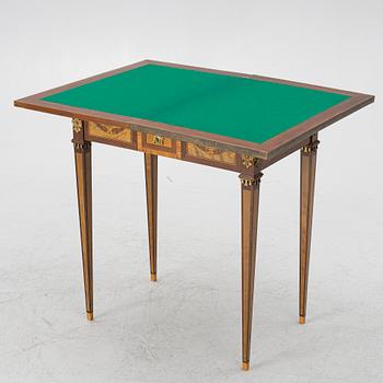 Damarbetsbord/spelbord, gustaviansk stil, 1900-talets första hälft.