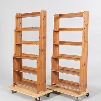 A pair of "Leksvik" IKEA bookcases, late 1900s.