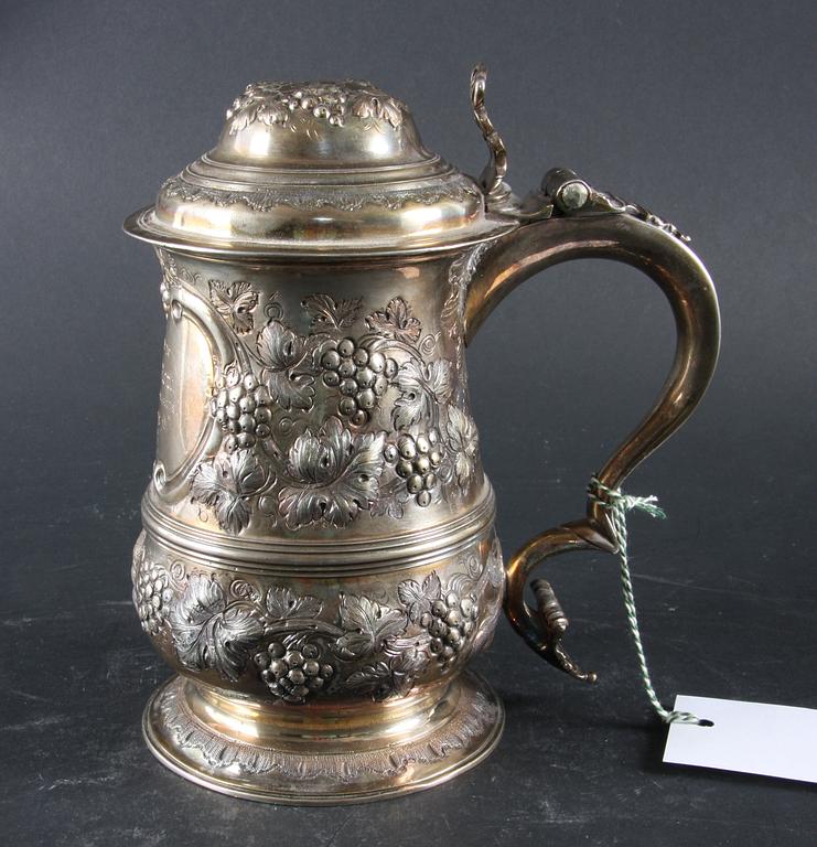 STOP, silver, London, omarbetad 1700-tal.
