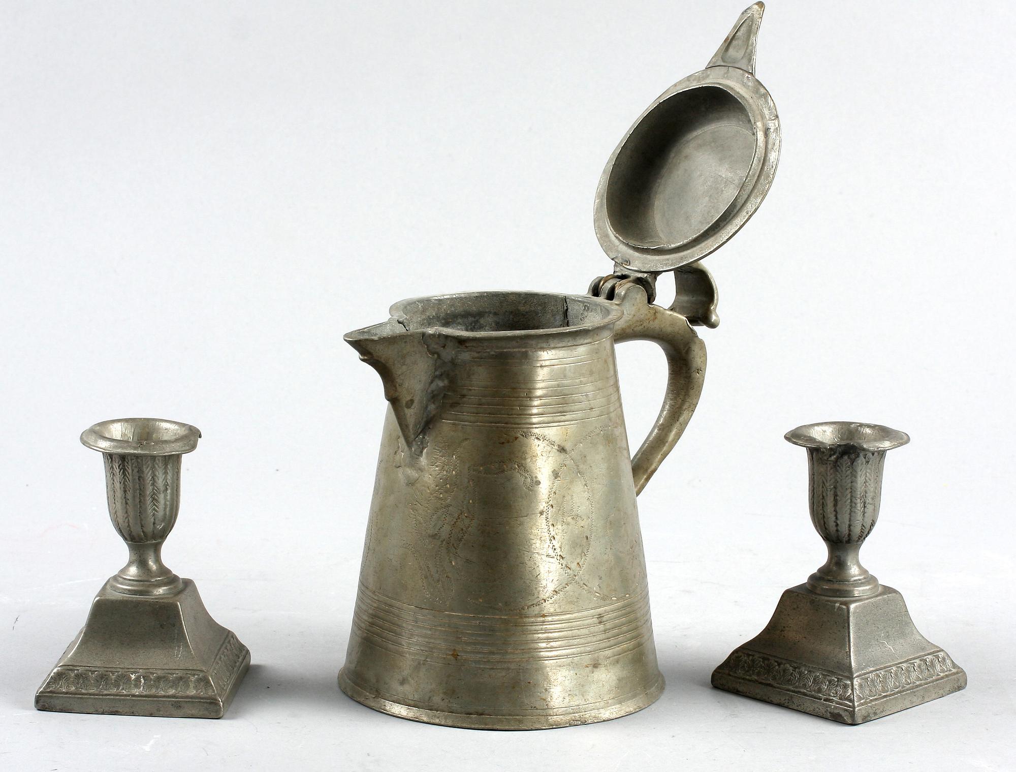 PARTI TENN, 3 delar, bl a N Justelius, Eksjö 1812.