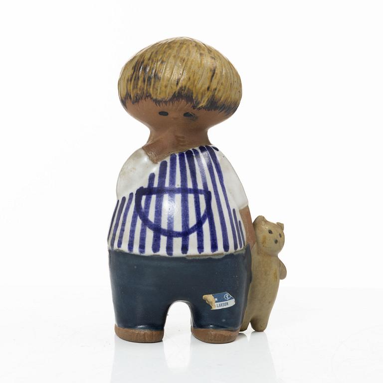 Lisa Larson, figurin, stengods, "Malin", ur serien "Larsons ungar", Gustavsberg.