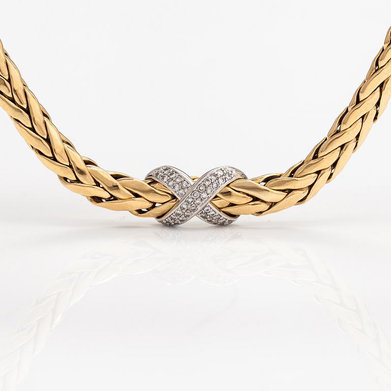 An 18K gold neckalce with ca. 0.80 ct of diamonds. TImanttiset, Helsinki.