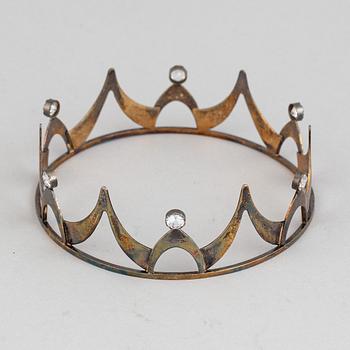 A Swedish wedding crown, mark of Albrechts, Lund 1961.