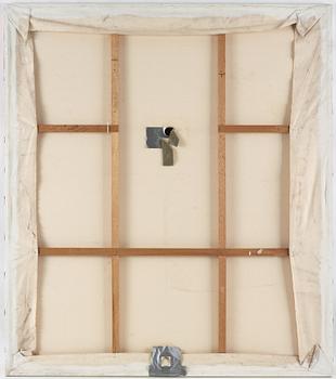 Jonathan Borofsky, oil on canvas with plastic tube and casette player.