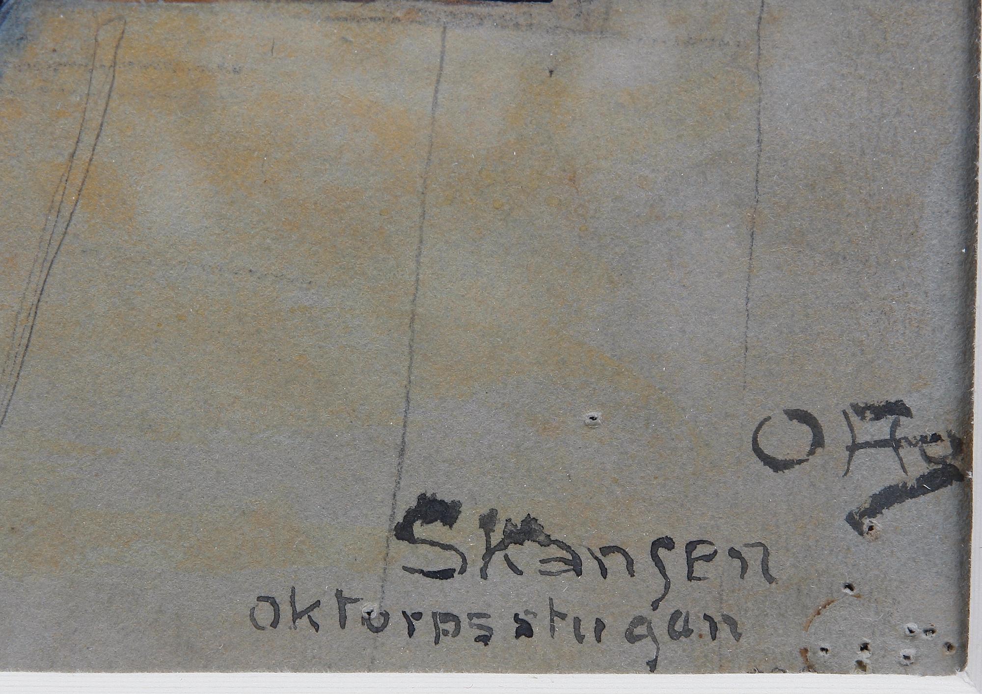 OTTILIA ADELBORG, akvarell. Monogramsign.