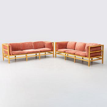 Sofas, a pair, late 20th century.