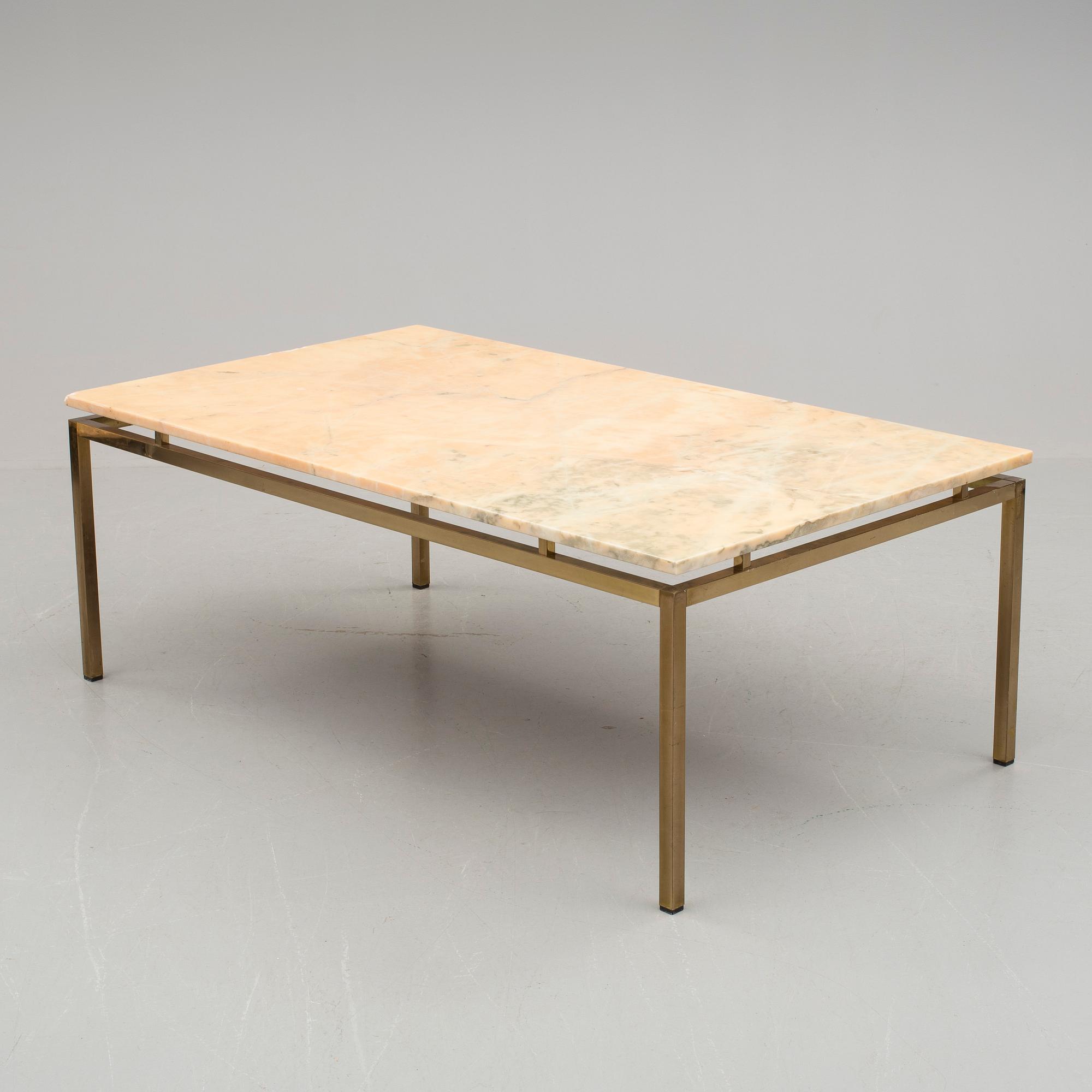 SOFFBORD, mässing och sten, 1900-talets slut.