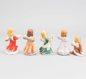 FIGURINER, 5 st, porslin, Goebel omkring 2000.