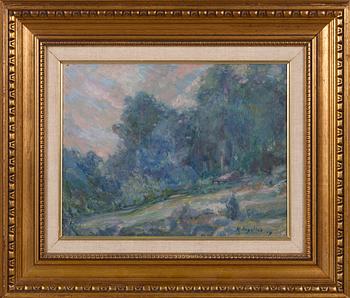 Karl Ingelius, olja på pannå, signerad och daterad -19.