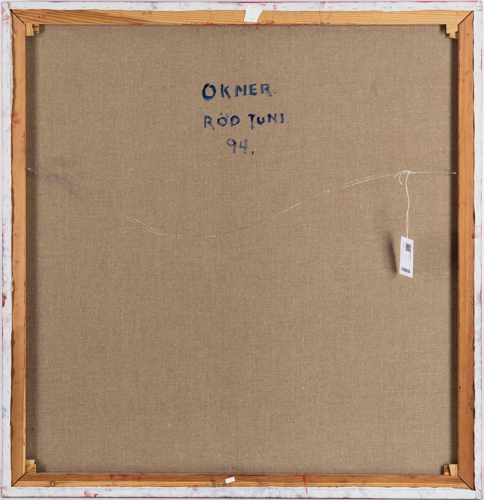 GUNNAR OKNER, olja på duk, signerad och daterad 94 a tergo.