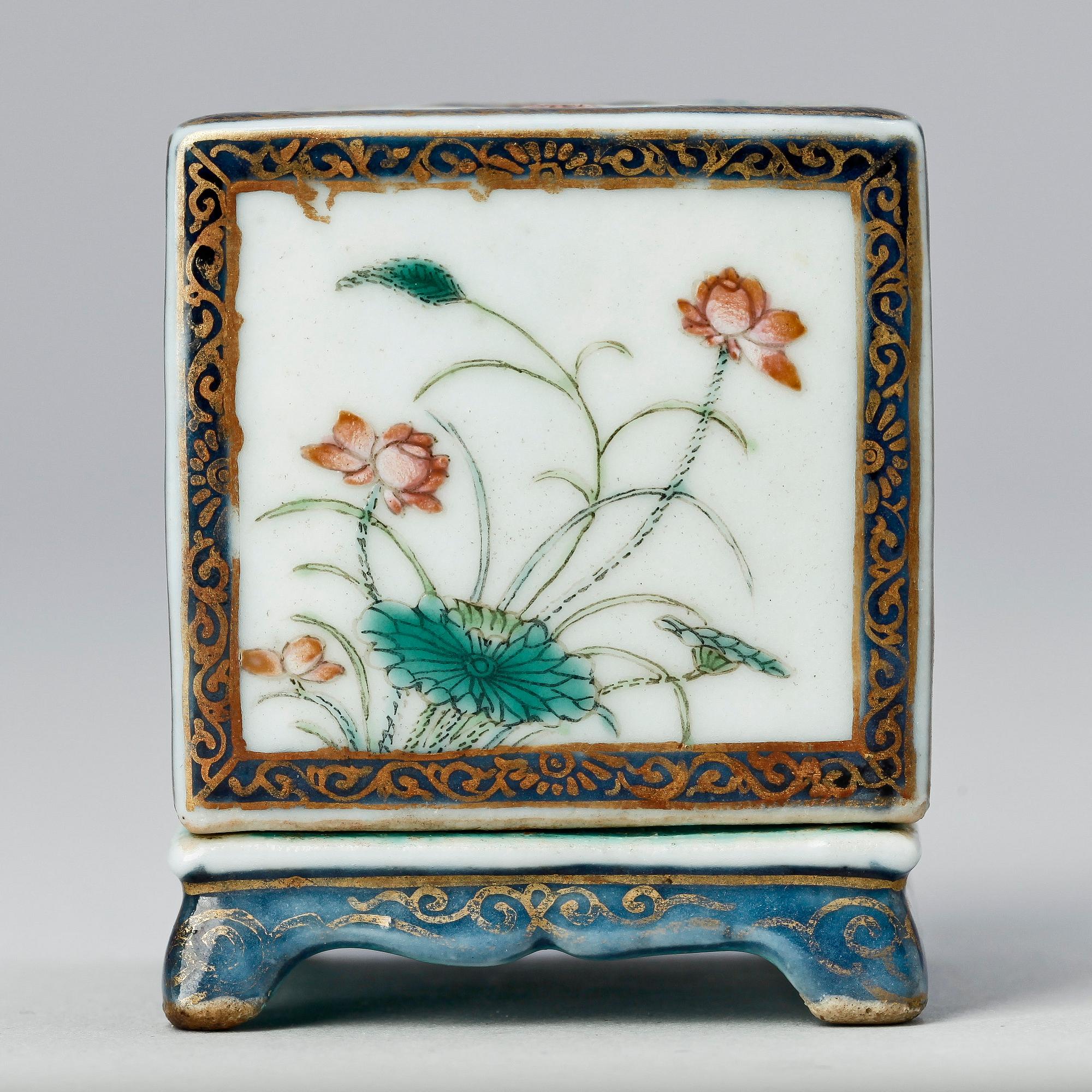 SIGILLASK, porslin, Kina, sen Qing, 1800/1900-tal.