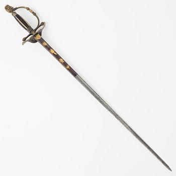 A small sword, Saxony, 19th century.