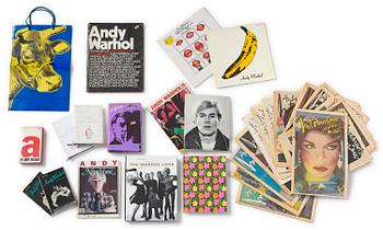 515. Andy Warhol, A collection of Warhol related magazines, books and records.