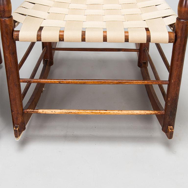 Two Shaker style rocking chairs, early 20th century.