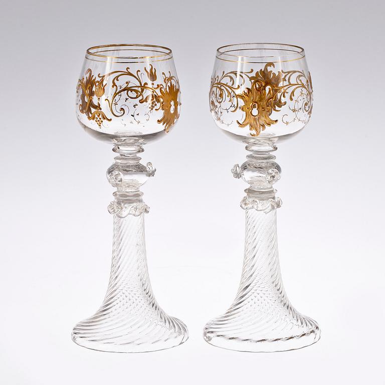 REMMARE, ett par, glas, tidigt 1900-tal.