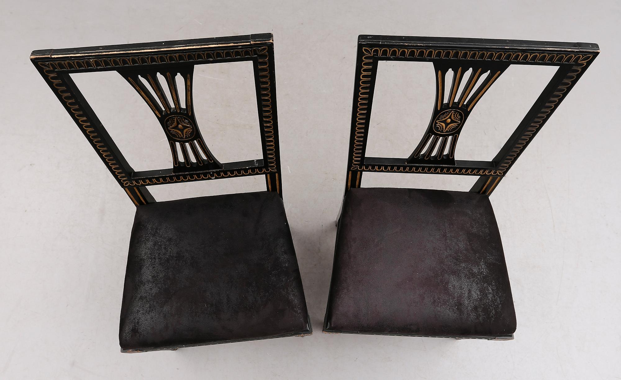 STOLAR, 1 par, gustaviansk stil, 1900-talets första hälft.