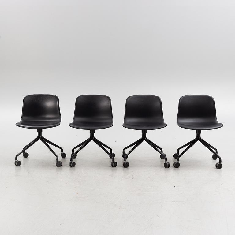 Four swivel chairs from HAY, Denmark.