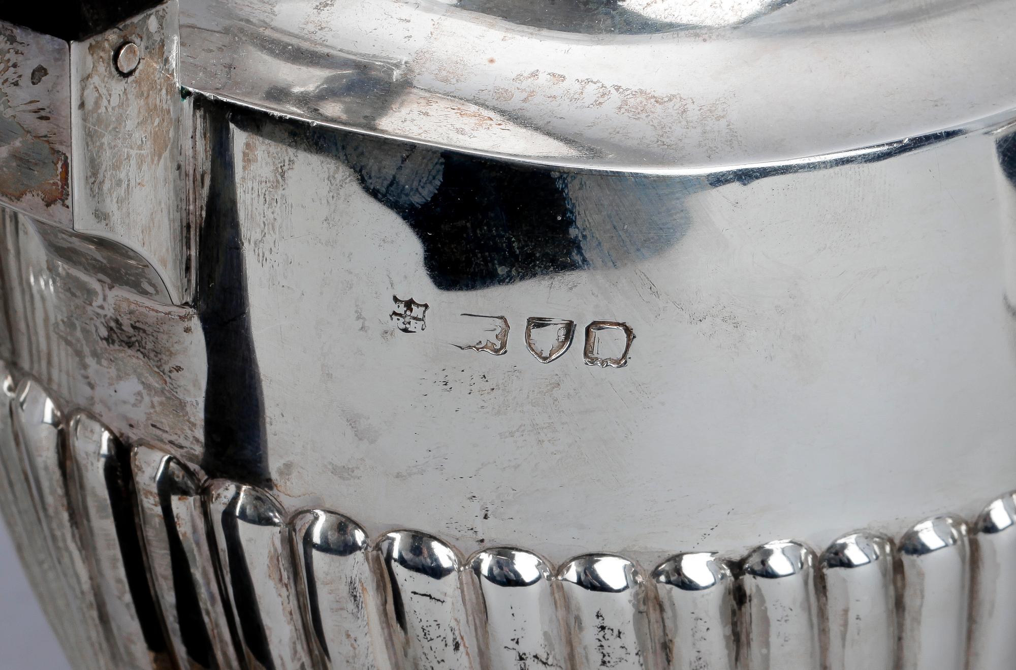 KAFFE- OCH TESERVIS, silver, bl a Birmingham och Sheffield, England, 1800-talets slut.