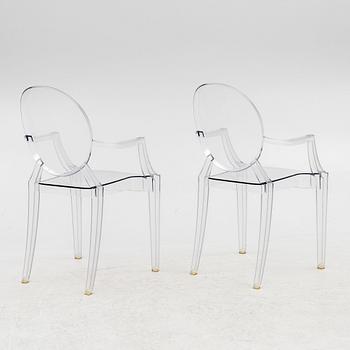 Philippe Starck, karmstolar, ett par, "Louis Ghost", Kartell.