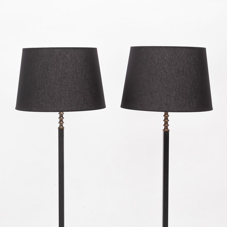 Harald Notini, or Uno Westerberg, a pair of floor lamps model "15784", Arvid Böhlmarks Lampfabrik, 1960s.