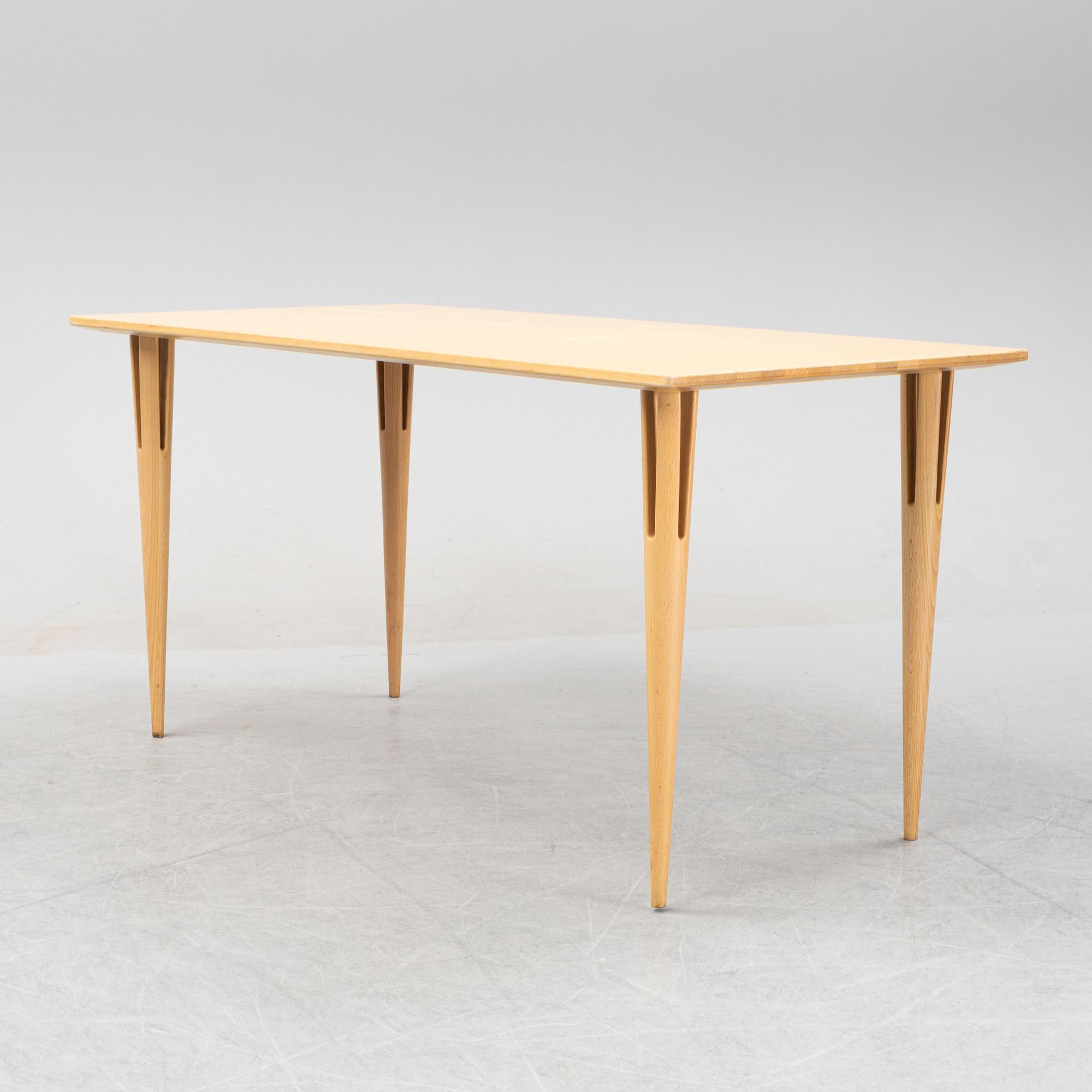 Bruno Mathsson, a birch-veneered dining table from Bruno Mathsson International.