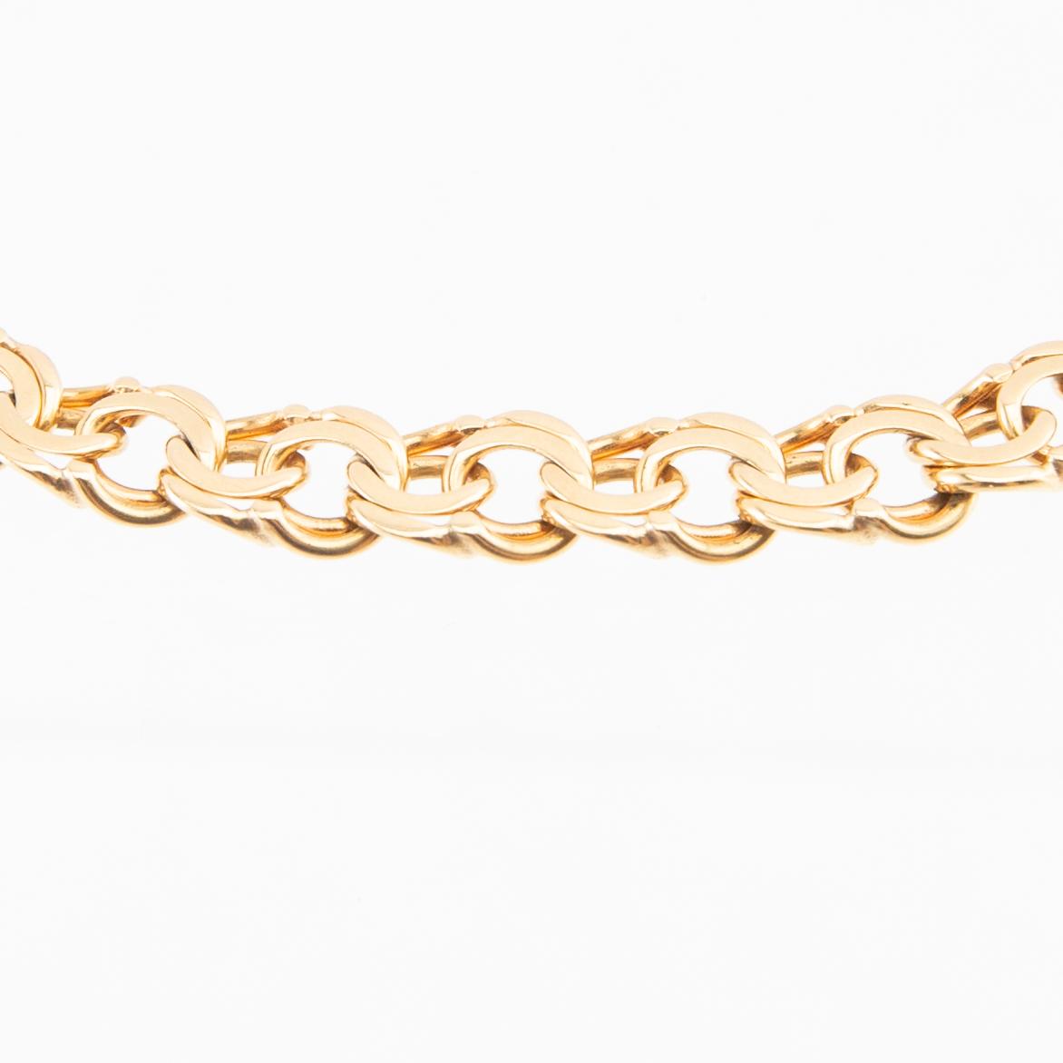 Armband 18K guld T Berghman Stockholm 1960 manglad pansarlänk.