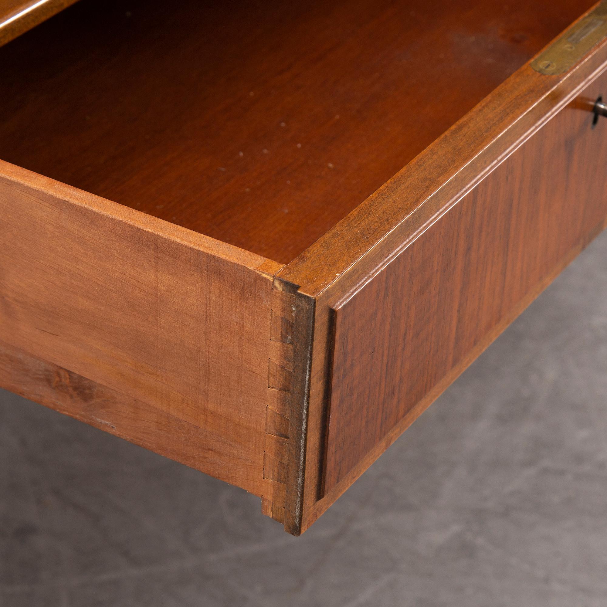 A walnut veneered cabinet, 1940's/50's.