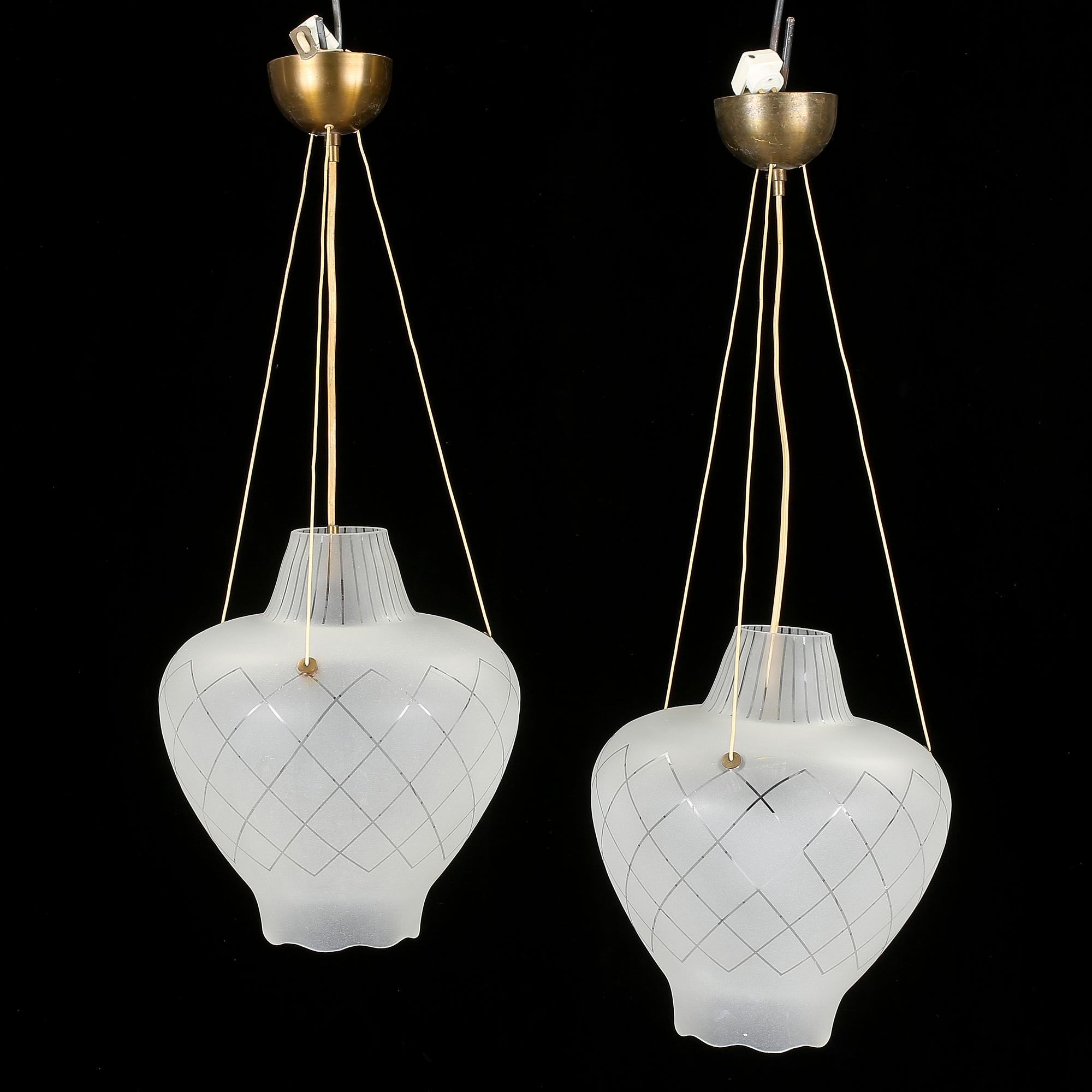 TAKLAMPOR, ett par, Sverige, 1940/50-tal.