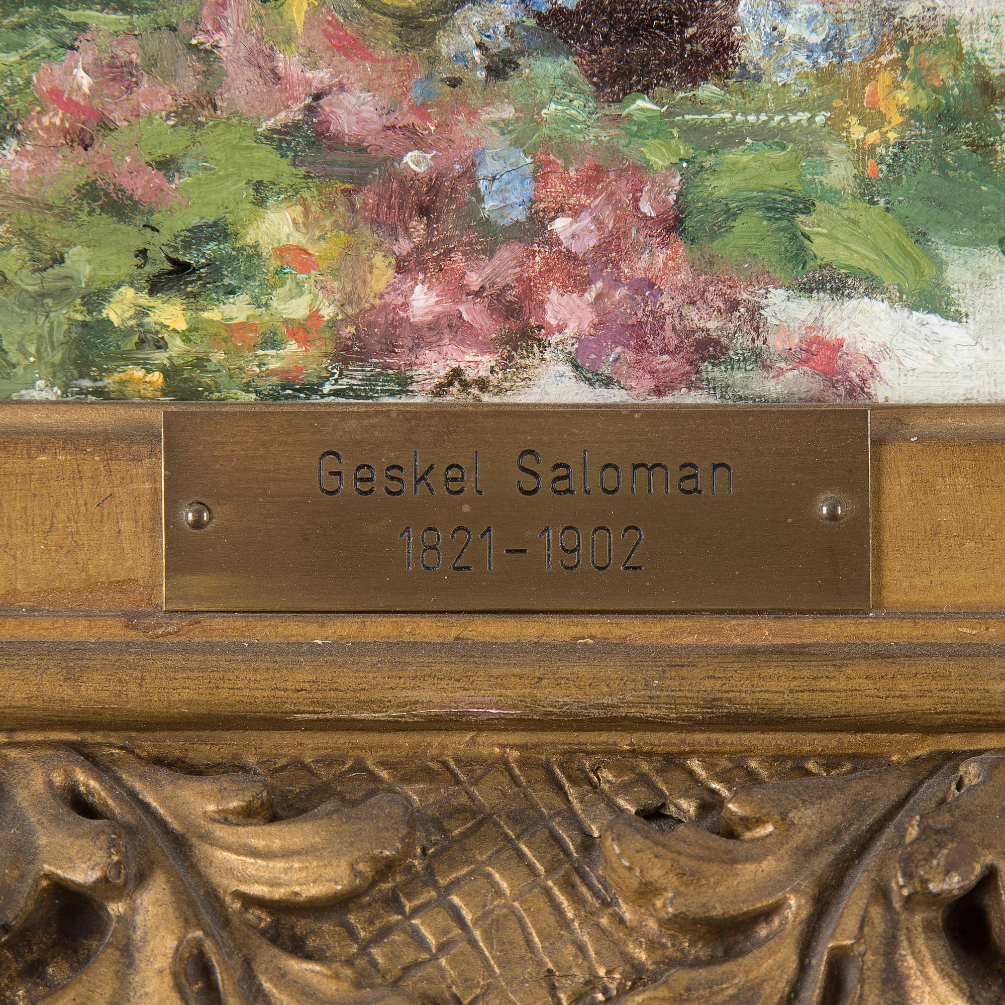 GESKEL SALOMAN, oil on canvas, signed and dated 1900.