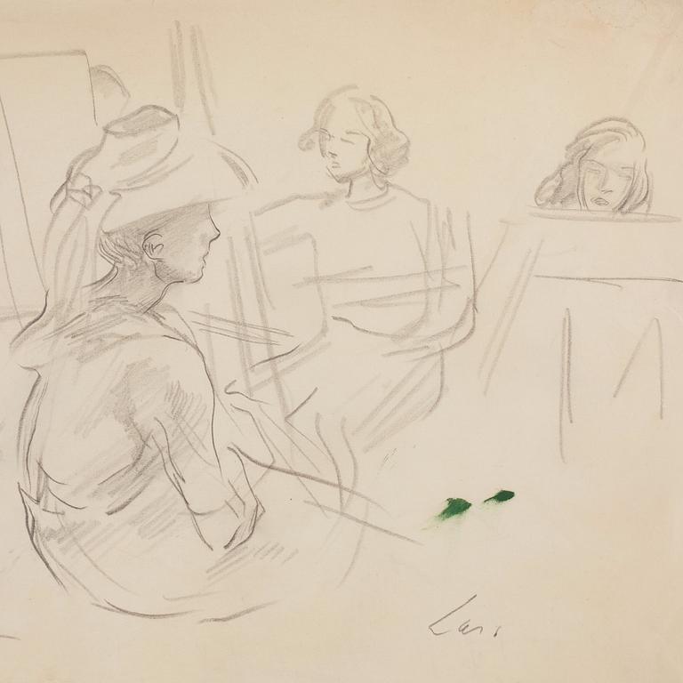 Model and students.