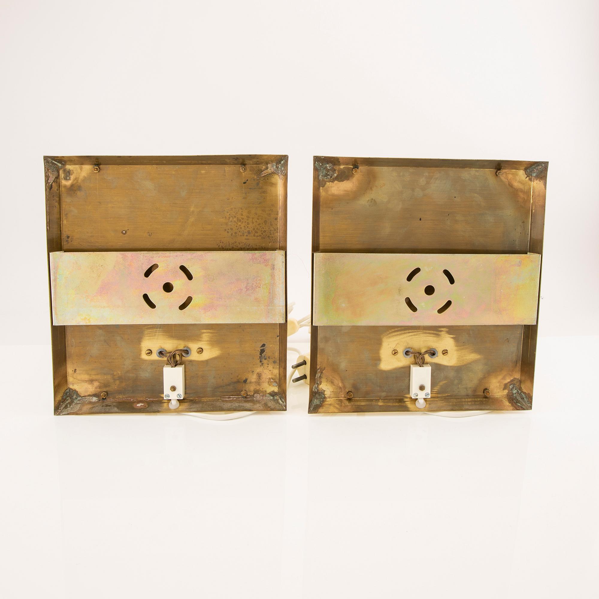 Wall lamps, a pair, Bellman environment, end of the 20th century.