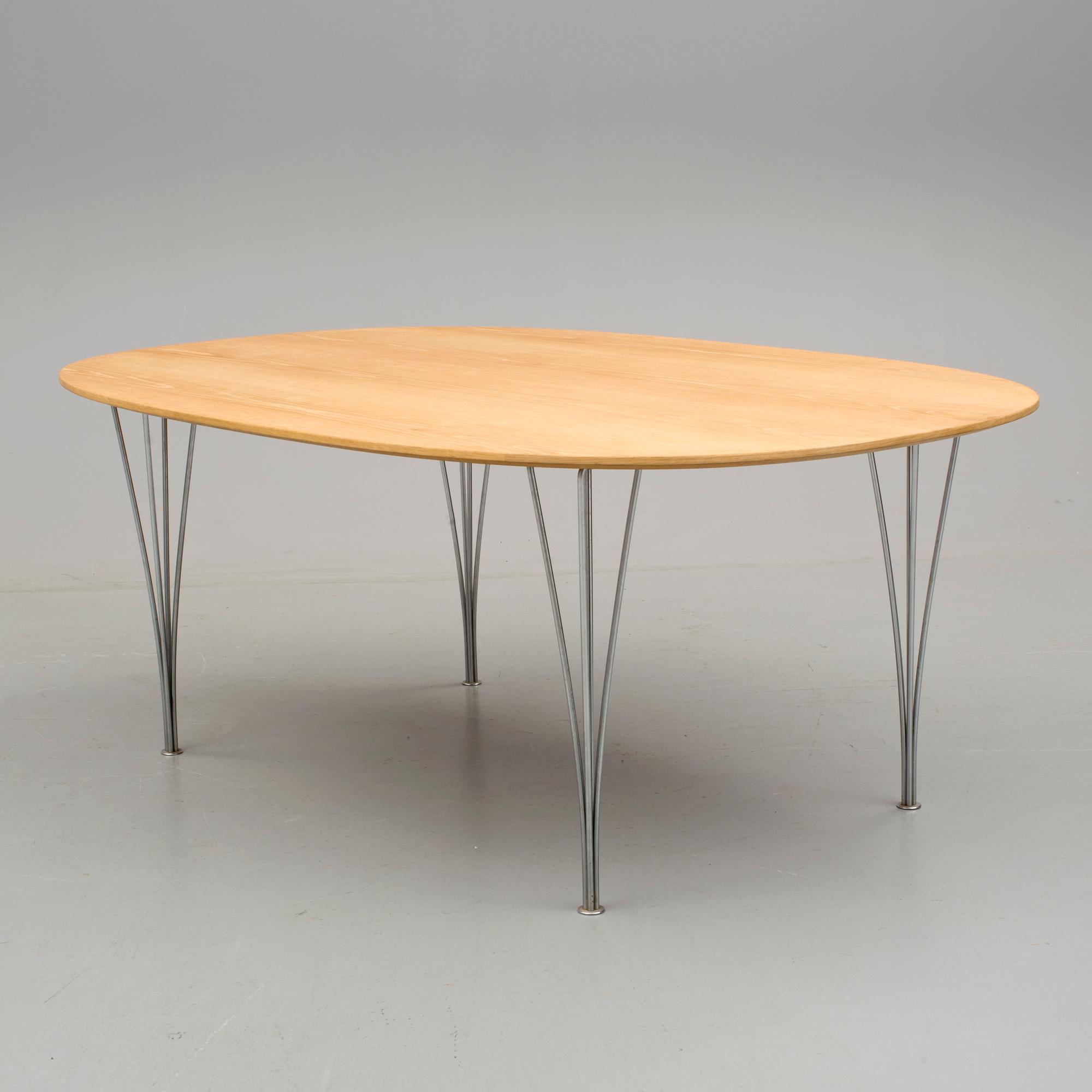 BORD, "Superellips", Bruno Mathsson och Piet Hein, Fritz Hansen, Danmark 1960-/70-tal.