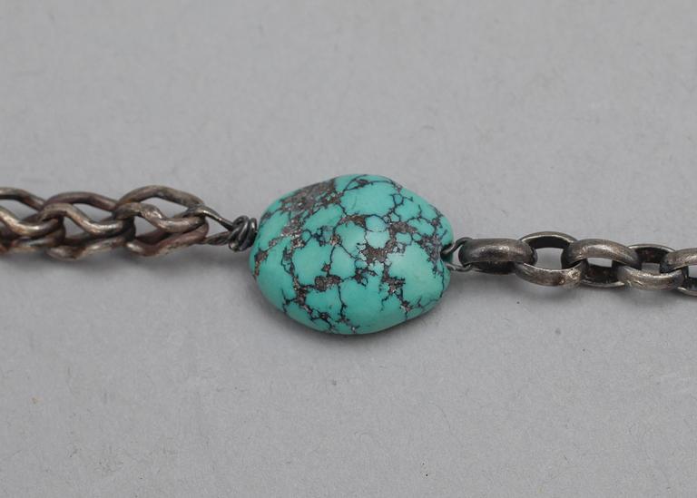 RÖKELSEKAR, vitmetall, orientalisk, 1900-tal.