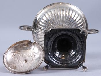 SOCKERSKÅL, silver, senempire, Göteborg, 1832. Tot vikt 710 g.