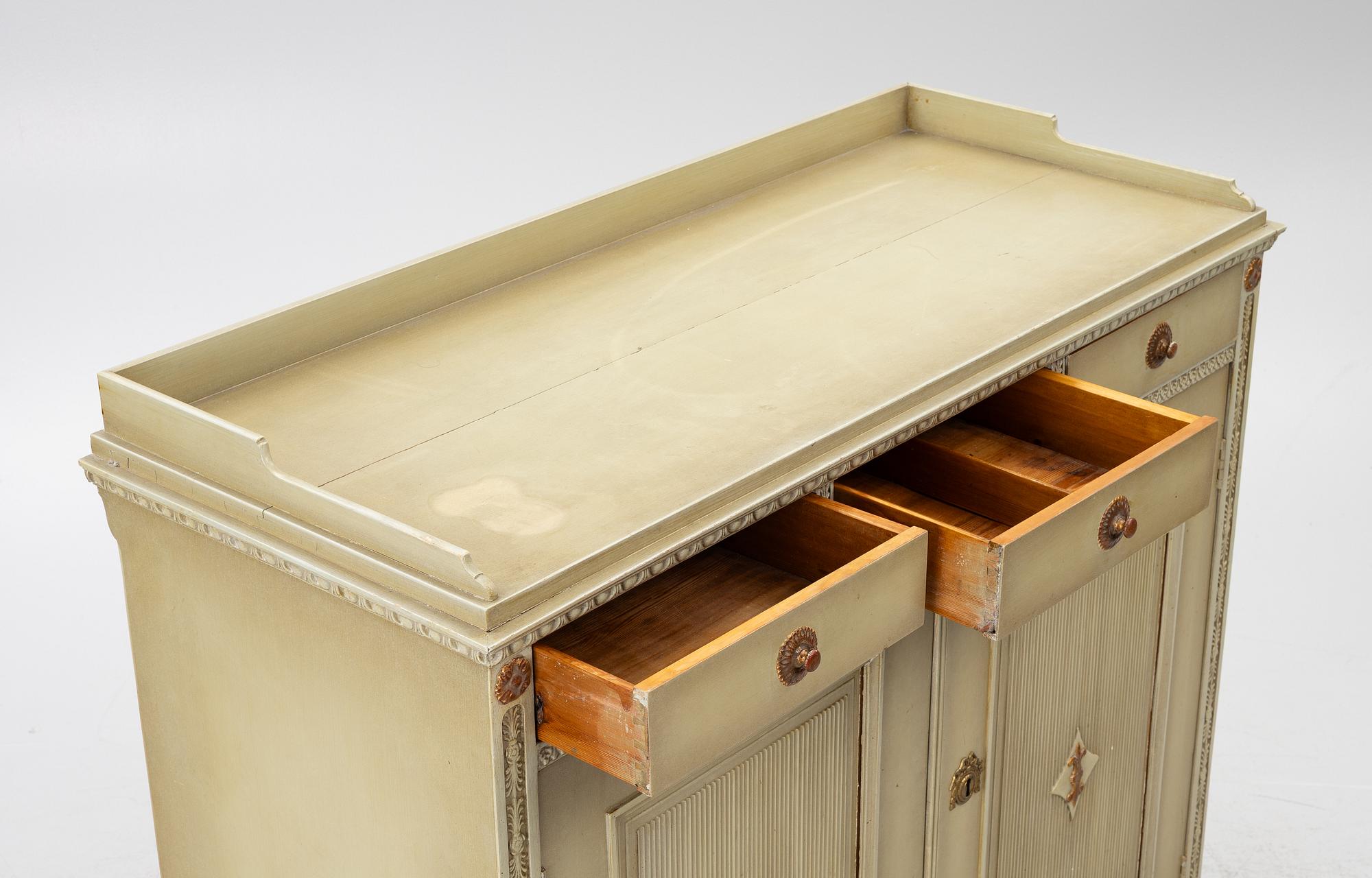 A late-Gustavian sideboard, Sweden, around 1800.