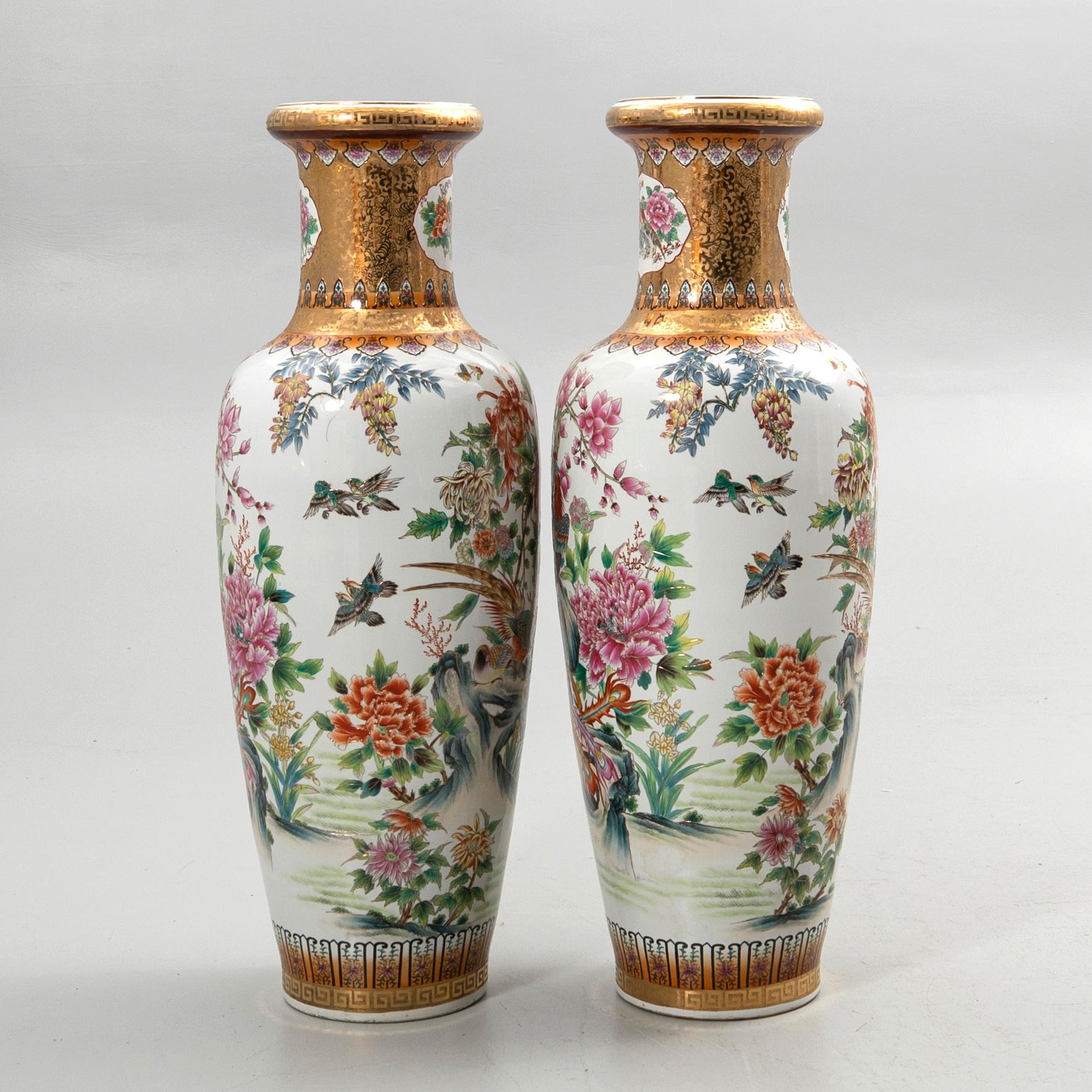 Floor vases, 1 pair, China, 19th/20th century.