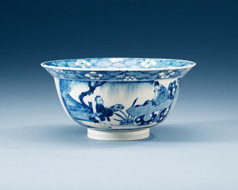 A blue a bowl, Qing dynasty with Kangxis six character mark and period (1662-1722).