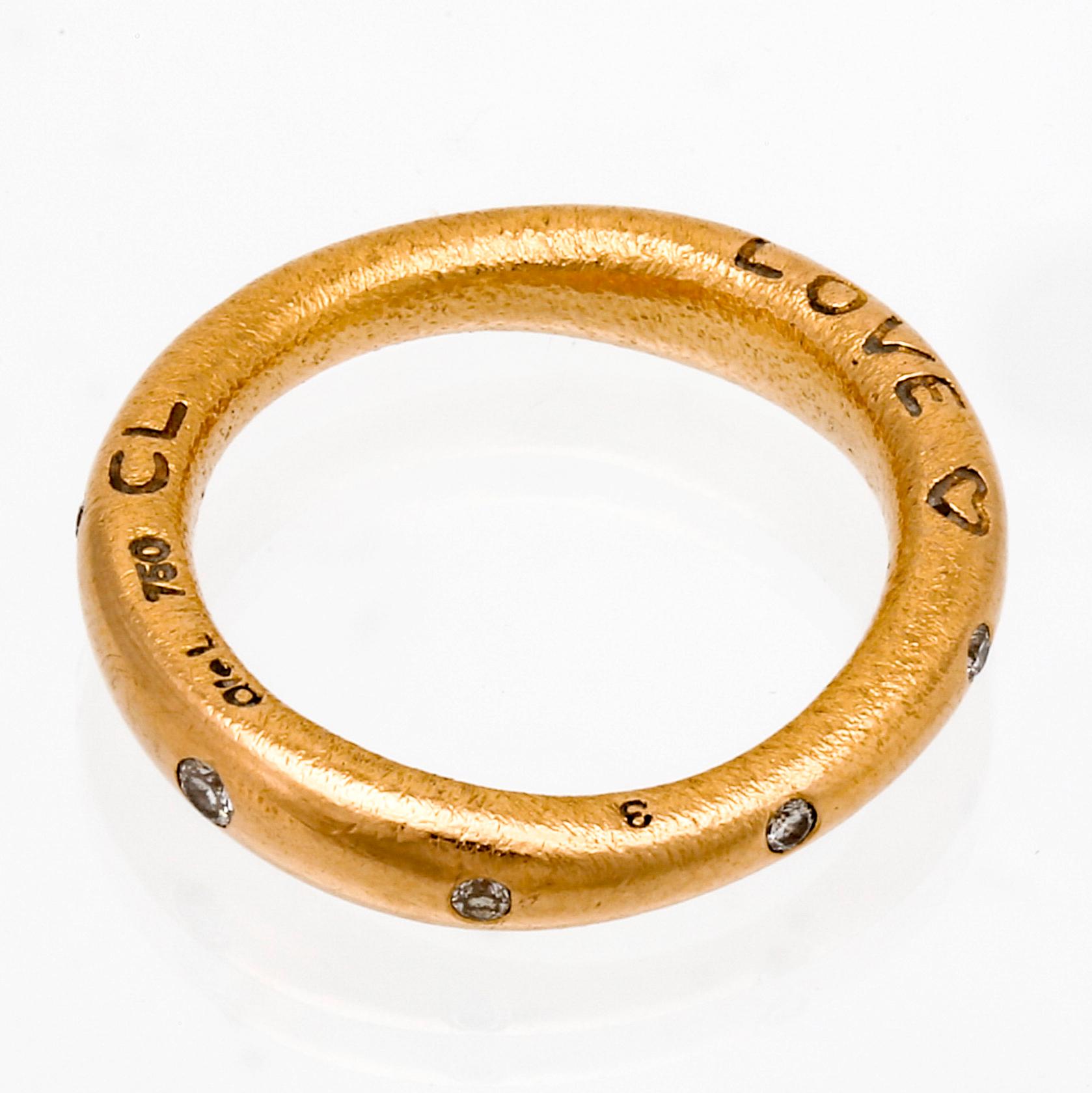 Ole Lynggaard ring 18K gold,  9 brilliant-cut diamonds 0,18 ct in total TW VS.