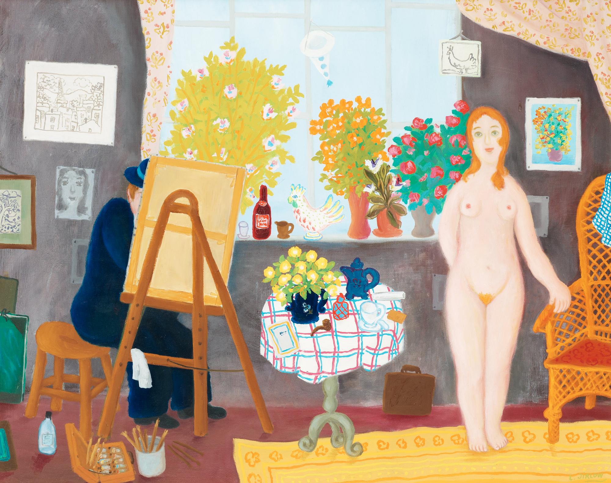 Lennart Jirlow, In the artists studio.