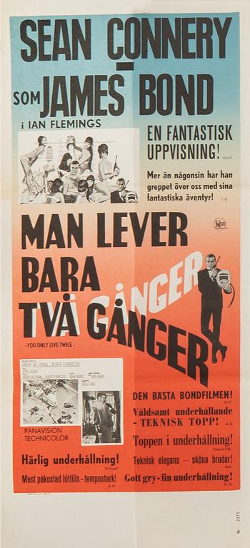 Filmaffischer, 4 st, James Bond.