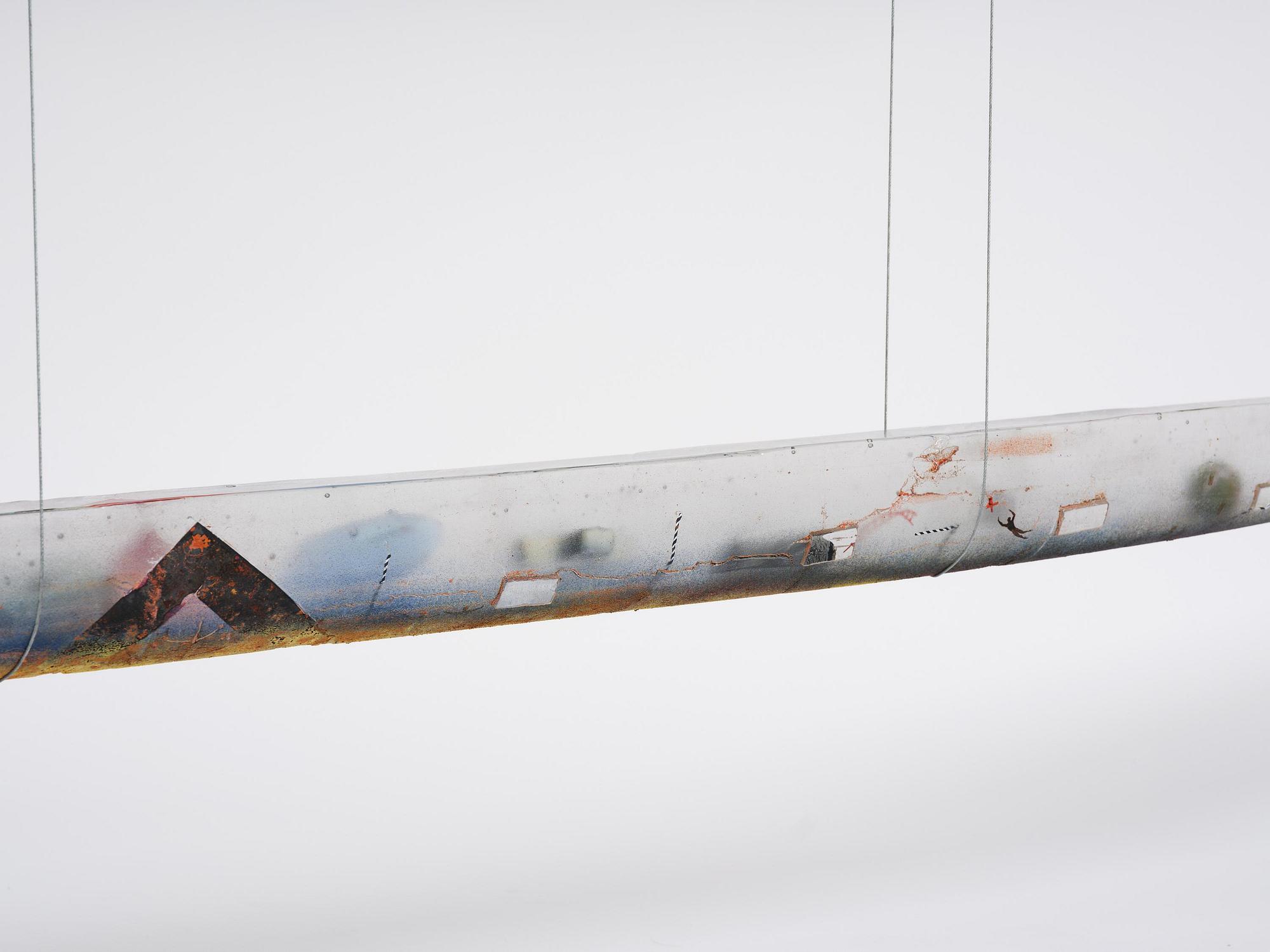 Bertil Vallien, a monumental sand cast glass sculpture of a boat, Kosta Boda, Sweden, 21st century.