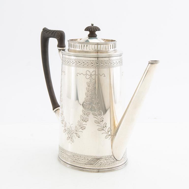 Coffee pot silver A Dragsted Copenhagen 1900.
