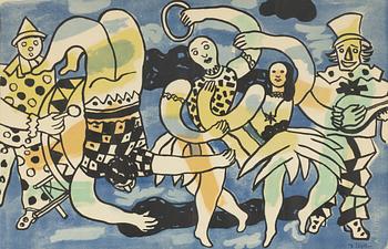 Fernand Léger,  färglitografi ur "Cirque", 1950.