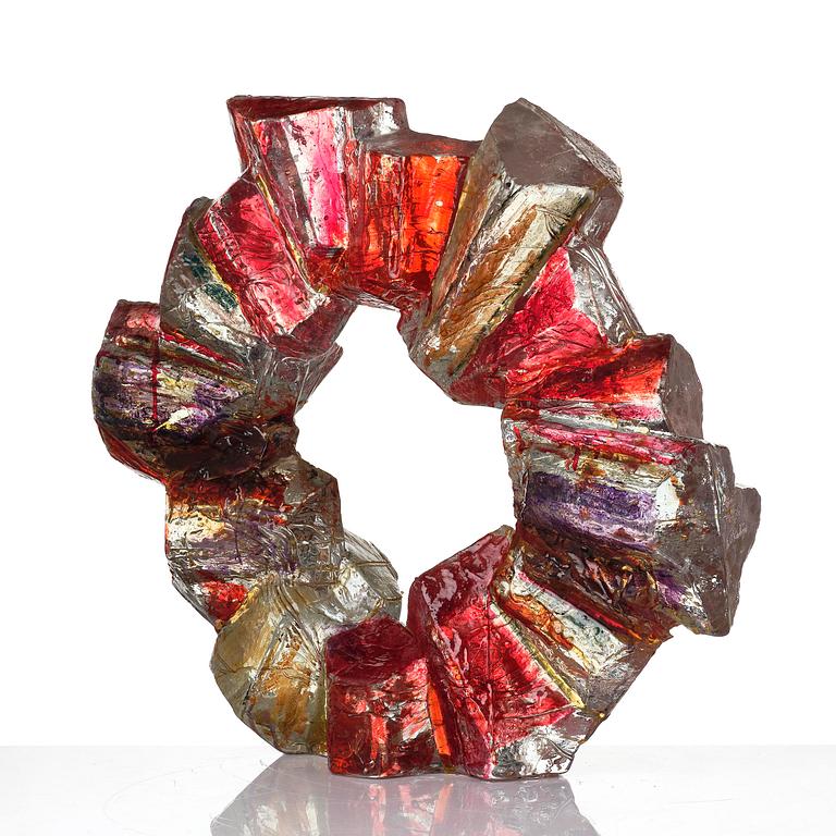 Edvin Öhrström, "Korona", a cast glass sculpture, Lindshammar Glassworks.