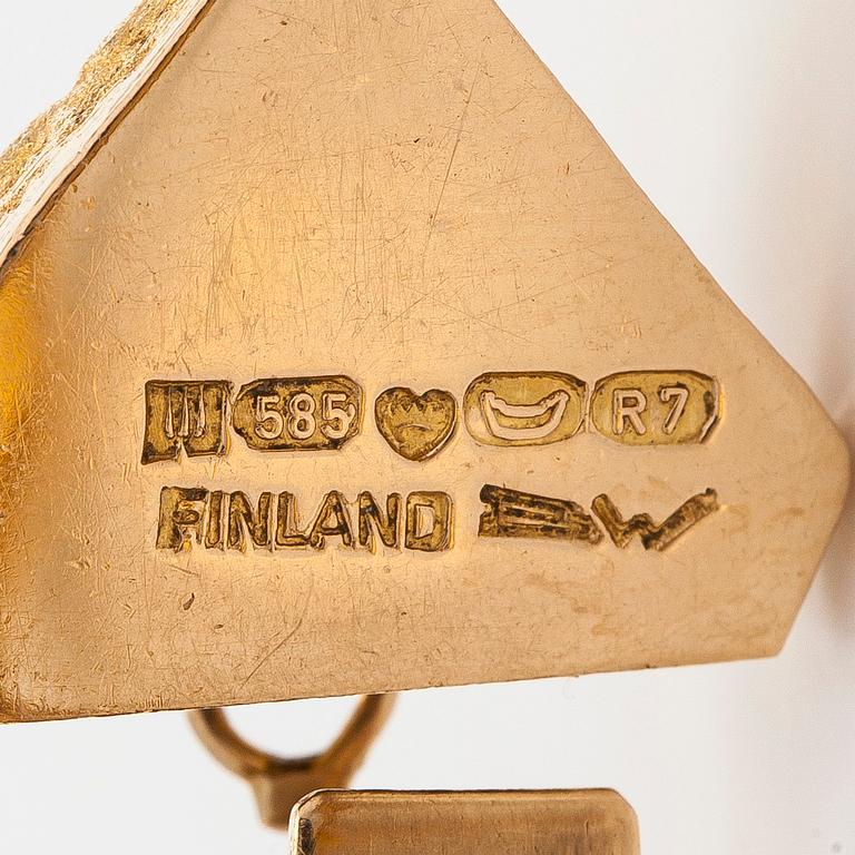 Björn Weckström, a 14K gold bracelet 'Lapp Stones' for Lapponia 1970.