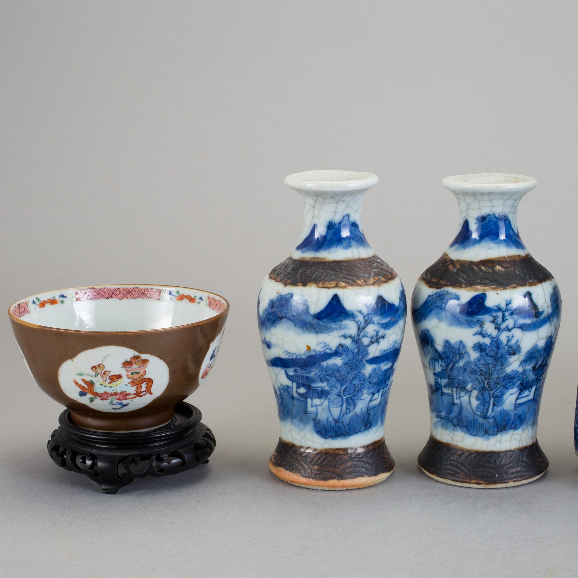 PARTI PORSLIN, 8 delar, porslin, Kina, 17-/18-/1900-tal.