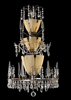 770. A chandelier attributed to Edward Hald, Sweden 1920's.