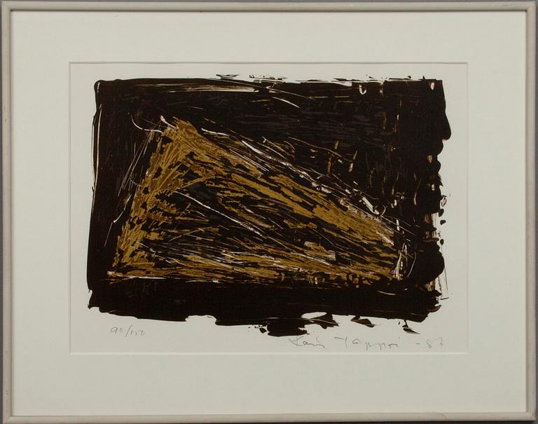 KAIN TAPPER, litografi, signerad och daterad  -87, numrerad 90/150.