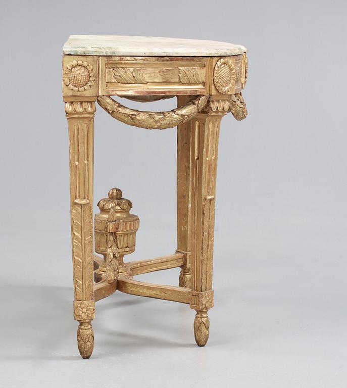 A Gustavian late 18th century console table.